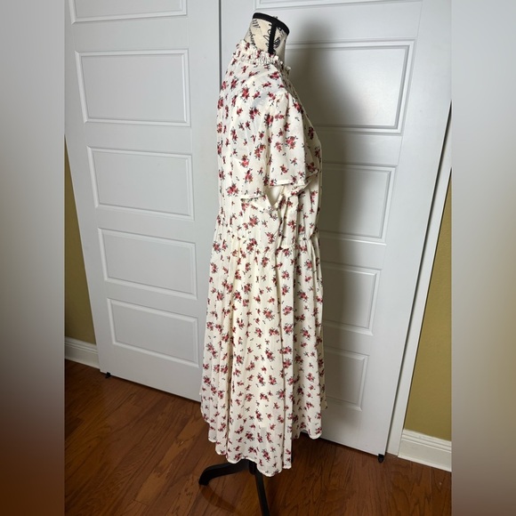 🌹🖤 TORRID Mini Chiffon Smocked Dress Rose Floral 2X NWT - Picture 11 of 11